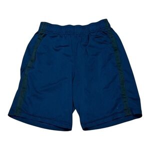 Athletic Works Shorts Men Small Blue Black Elastic Waist Pockets Workout Gym